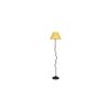 Jagger Yellow Fabric Floor Lamp with Black Iron Base