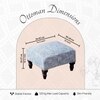 Slub Jacquard Wooden Footrests in Blue Color