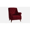 Joplin Solid Wood Accent Chair in Maroon Colour