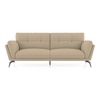 Vetra 3 Seater Leather Sofa In Pebble Colour