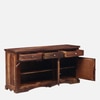 Sheesham Wood Sideboard In Rustic Teak Finish