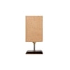 Emerson Beige Jute table lamp with Square Brown Wood Base