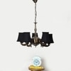 Devansh Dual Steel Metal  Wallmounted Lamp With Beige Jute  Shade