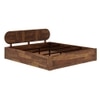 Woodwhiz Solid Wood King Bed With Drawer Storage In Provincial Teak Finish