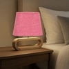 Devansh Pink Jute Table Lamp With  Wood Natural Base -11