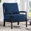 Luxe Boucle Fabric Lounge Chair in Blue Colour
