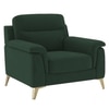Niwara Velvet 1 Seater  sofa in Green Color