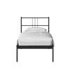 Sheen Metal Non Storage Single Bed in Satin Black Finish