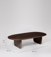 Qwerty Solid Wood Coffee Table In Tobacco-Stained Finish