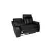 Magna Leatherette Two Seater Manual Recliner in Black Colour