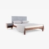 Toshi Solid Wood Queen Non Storage Bed in Grey Colour