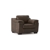 Trissino 1 Seater Luxury Italian Leather Sofa In French Roast