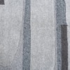 Handmade Wool Silk Area Rug Modern Abstract Grey 5 x 8 Feet Carpet