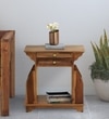 Nrby Sheesham Wood End Table In Rustic Teak Finish