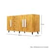 Hexa Red Multipurpose Storage Cabinet With 4 Drawer 3 Door in Giant Wood Colour