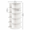 360° Rotating Shoe Rack 5-Tier in White – Modern Revolving Shoe Storage Stand