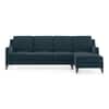 Abbey Sectional Sofa (Colour : Indigo Blue, Cushion : Soft, Seater : Right Aligned 3 Seater + Right Aligned Chaise)
