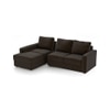 Apollo Sofa (Colour : Chocolate, Cushion : Soft, Seating Capacity : Left Aligned 2 Seater + Left Aligned Chaise + Ottoman)