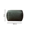 Cuboid Collection Green Faux Leather Pouf Ottoman
