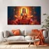 The Castle Decor Goddess Laxmi Wall Painting Wooden Framed 27x48 Inch (Style 6)