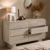 Roswell Solid Wood Chest Of 6 Drawers In White Ash Finish