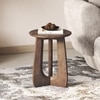 Aero Solid Wood Side Table In Danish Walnut Finish