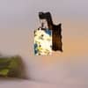 Devansh Solid Wood Electric Wall Light in Brown Colour with Multi Shade Count of 1 Light