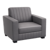 Serene 1 Seater Sofa In Leatherette Grey Color