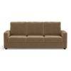 Apollo Compact High Back 3 Seater Fabric Sofa in Fawn Velvet Colour
