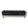 Resco Velvet 2 Seater 4 Feet Ottoman Bench in Black & Cream  Color