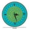 Blue Green Solid Wood Mandala Wall Clock By DisooFashions