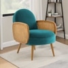 Holden Cane Accent Chair in T blue Colour