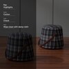 Hoist Collection Black Pouf With Faux Leather Strap Set Of 2