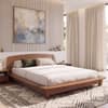 Tahiti Platform Bed Queen Amber Walnut Finish