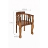 Puchu Solid Wood Arm Chair in Honey Oak Colour