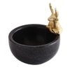 Marble Nut candy  Bowl Brass Antler embedded