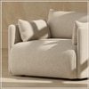 Cozychic Wood 1 Seater With Upholstery Non Storage Sofa In Grey Colour