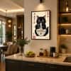 The Castle Decor Cute Cat Eating Ramen Kitchen Wall Art 12x18 Inch