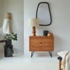 Kelpie Solid Wood 3 Drawer Stroage Unit in Honey Oak Finish