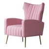 Murrow Fabric Accent Chair in Pink Colour