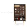 Dante Solid Wood Bar Cabinet in Black Finish