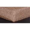 Kumkum Sheesham Wood Foot Stool in Dark Walnut Finish with Jute Beige Cushion