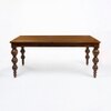 Baina Solid Wood 6 Seater Dining Table in Brown Finish