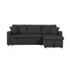 Doozy 3 Seater Pull Out Sofa cum Bed  in Dark Grey Colour