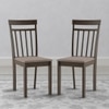 Ava Solid Wood Dining Chair Set Of 2 In Umber Walnut Finish