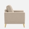 Nency Velvet 1 seater Sofa Cream