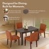 Atlas Solid Wood 4 Seater Dining Table In Danish Walnut Finish