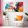 The Castle Decor Abstract Art Wall Painting Wooden Framed 27x48 Inch (Style 1)