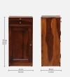 Vernia Sheesham Wood Bar Cabinet In Honey Oak Finish