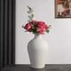 Textured Flower Pot In Off White Colour